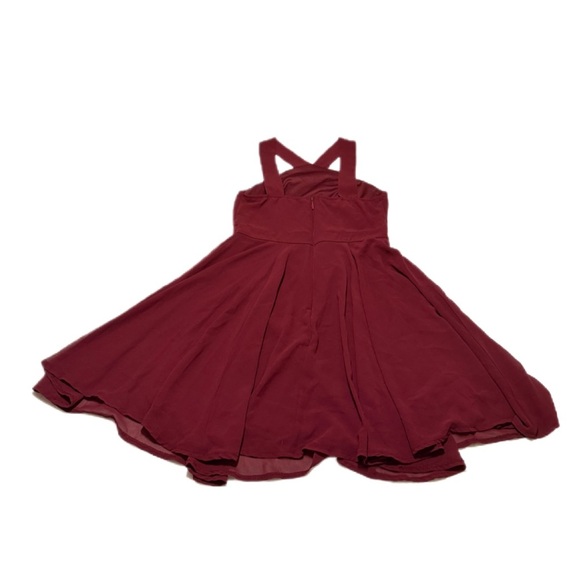 Lulu's Forevermore Skater Style Halter Dress Maroon Burgundy Women’s Medium - Picture 3 of 10